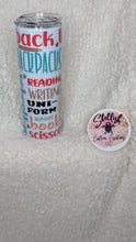 Load image into Gallery viewer, 20oz Skinny Back to School Ready to Ship