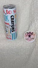 Load image into Gallery viewer, 20oz Skinny Back to School Ready to Ship
